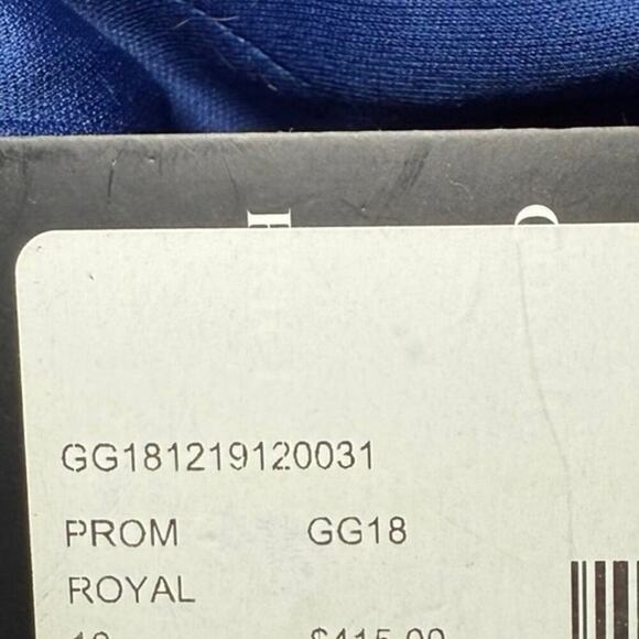 Ellie Wilde By Mon Cheri Metallic Blue Mermaid Prom Dress 10 Bridesmaid NEW - Picture 7 of 10